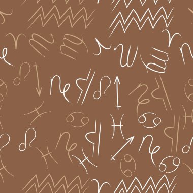 Soyut basit zodyak süsleme Dikişsiz desen