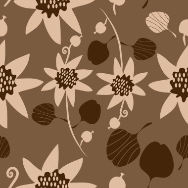 Kusursuz çiçek deseni, vektör çizimi