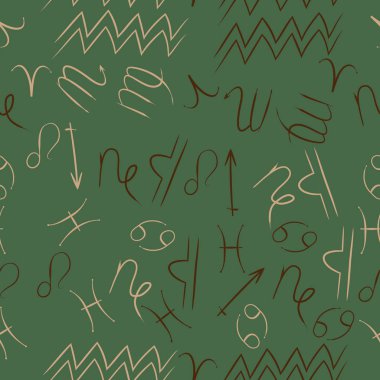 Soyut basit zodyak süsleme Dikişsiz desen