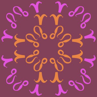 Zodiac Signs ile Dikişsiz soyut desen, vektör illüstrasyon