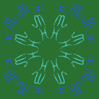 Akrep, oğlak burçlarının dikişsiz deseni. Vektör çizimi