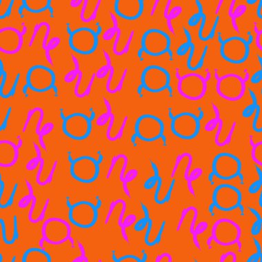 farklı sembollerle kesintisiz vektör arka planı