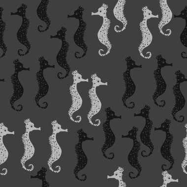 Seahorses desen renkli vektör Illustration