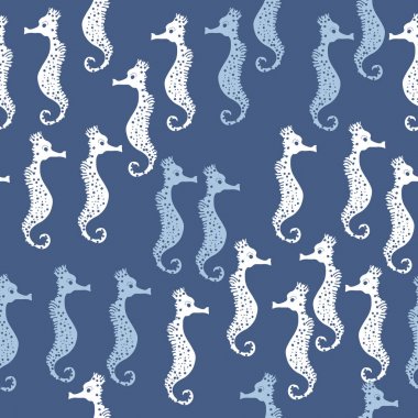 Seahorses desen renkli vektör Illustration