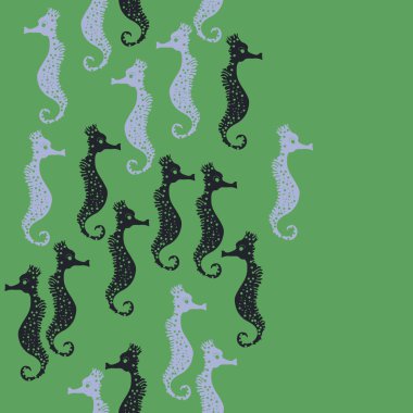Seahorses desen renkli vektör Illustration