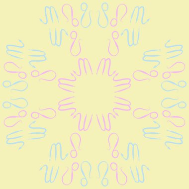 Soyut basit zodyak süsleme Dikişsiz desen