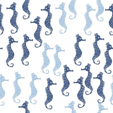 Seahorses desen renkli vektör Illustration
