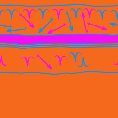 Burçların dikişsiz desen - yay, koç. Vektör çizimi