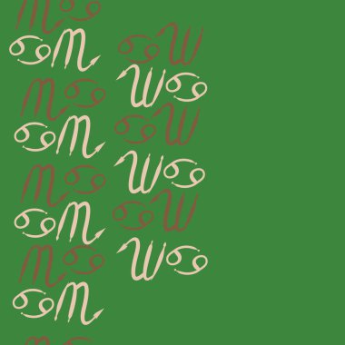 Soyut basit zodyak süsleme Dikişsiz desen