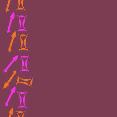 Burçların dikişsiz desen - yay, İkizler. Vektör çizimi