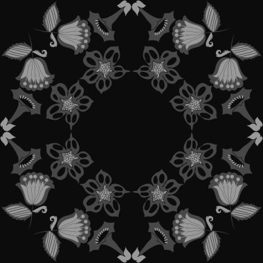 Kusursuz çiçek deseni, vektör çizimi