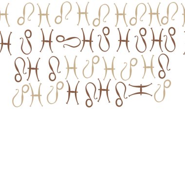 Zodiac Signs ile farklı Dikişsiz desen