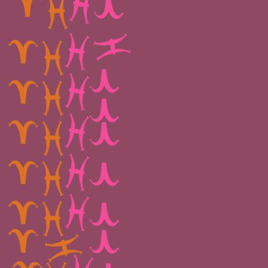 Zodiac Signs ile Dikişsiz soyut desen, vektör illüstrasyon