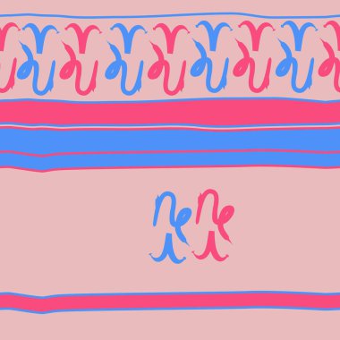 Soyut basit kaligrafi dikişsiz desen