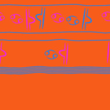 Zodiac Signs Dikişsiz desen. Vektör Illustration