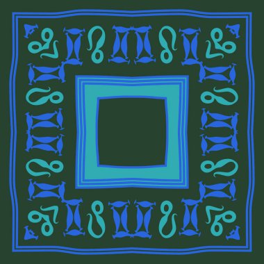 Soyut burçlar süs ile dikişsiz desen