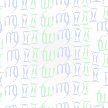 burç işaretleri ile dikişsiz desen, vektör illüstrasyon 