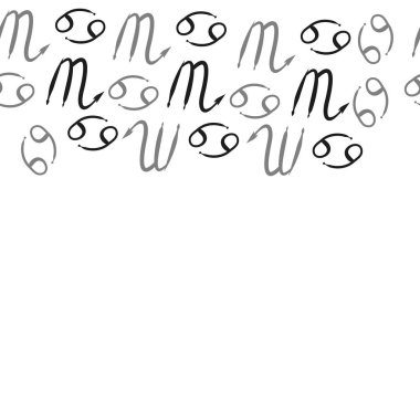 desen arka plan, Burç işaretleri ile vektör deseni 