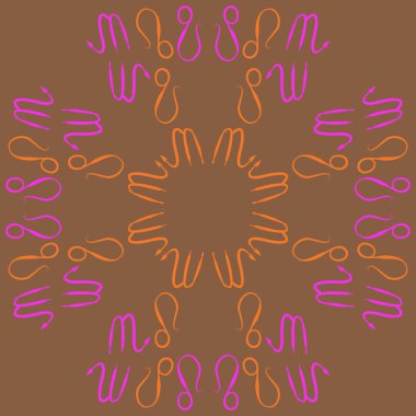 Soyut basit zodyak süsleme Dikişsiz desen