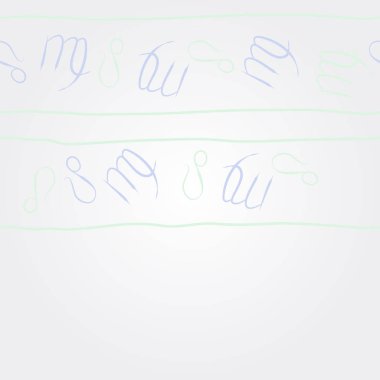 Soyut basit zodyak süsleme Dikişsiz desen