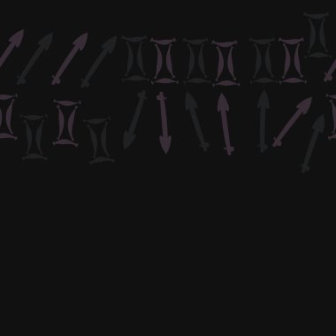 Burçların dikişsiz desen - yay, İkizler. Vektör çizimi