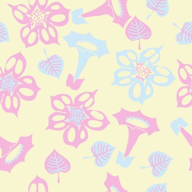 Kusursuz çiçek deseni, vektör çizimi