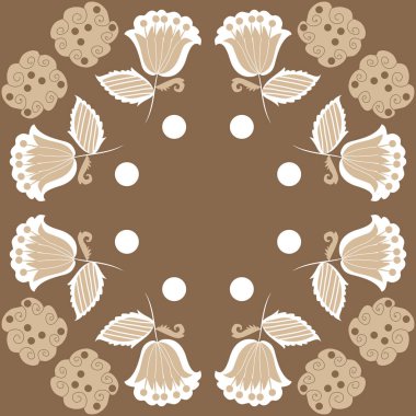 Soyut basit çiçeklerin kusursuz deseni