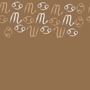 desen arka plan, Burç işaretleri ile vektör deseni 