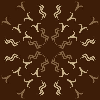 Soyut basit kaligrafi dikişsiz desen