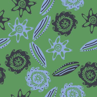 dikişsiz deniz deseni, sadece vektör illüstrasyon