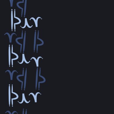 Burçların dikişsiz desen - terazi, koç. Vektör çizimi