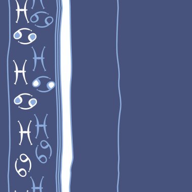 Soyut basit zodyak süsleme Dikişsiz desen