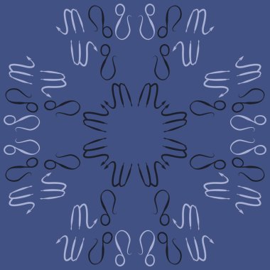 Soyut basit zodyak süsleme Dikişsiz desen