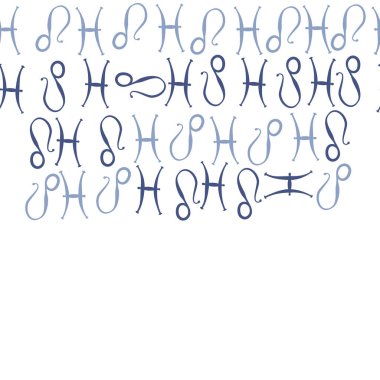 Zodiac Signs ile farklı Dikişsiz desen