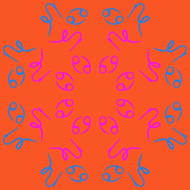 Zodiac Signs Dikişsiz desen. Vektör Illustration