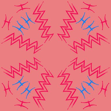 Soyut basit zikzak süs dikişsiz desen