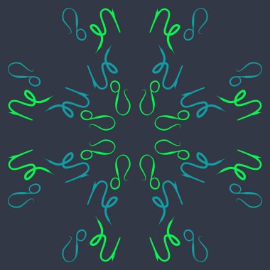 Soyut basit burç süslerinin kusursuz deseni