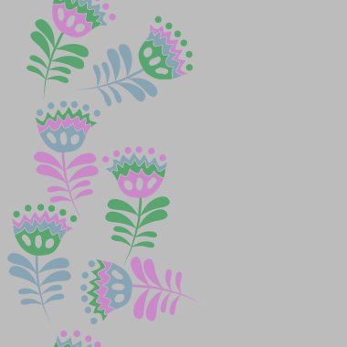 Renkli çiçekler ile dikişsiz soyut desen