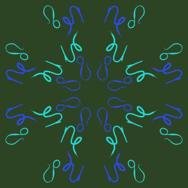 Soyut basit burç süslerinin kusursuz deseni