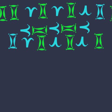 Koç ve İkizler burçları ile dikişsiz desen