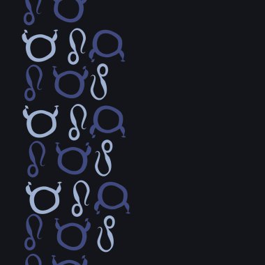 burç burçları ile soyut desen, Boğa ve Aslan burçları vektör illüstrasyon 