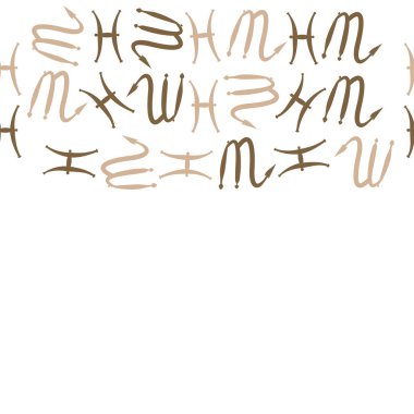 desen arka plan, Burç işaretleri ile vektör deseni 