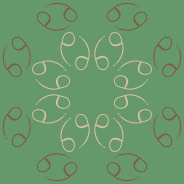 Zodiac Signs, doodle, kopya alanı dairesel desen