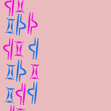 Burçların dikişsiz desen - terazi, İkizler. Vektör çizimi