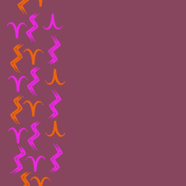 minimal eğri işaretleri vektör illüstrasyon, kopya uzay arka plan, Koç zodyak