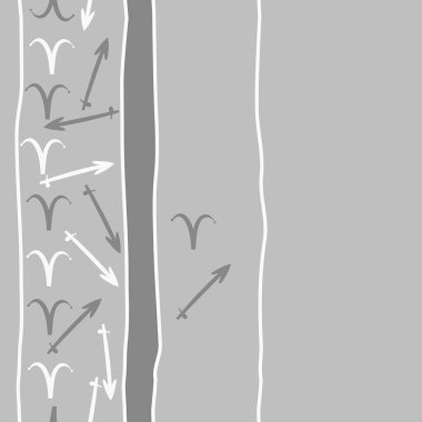 Soyut basit burç süslerinin kusursuz deseni