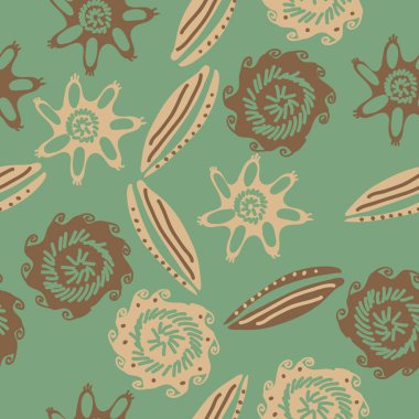 dikişsiz deniz deseni, sadece vektör illüstrasyon