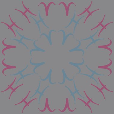 Soyut basit çiçek süsünün dikişsiz deseni