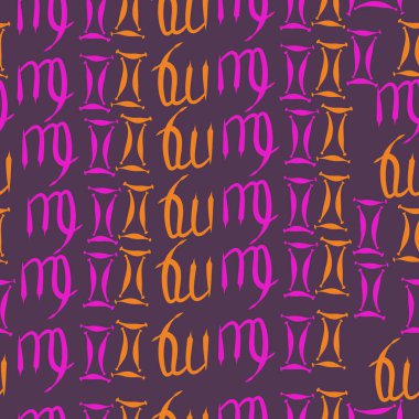 burç işaretleri ile dikişsiz desen, vektör illüstrasyon 