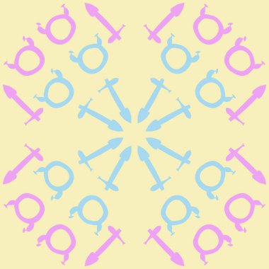 Soyut basit zodyak süsleme Dikişsiz desen